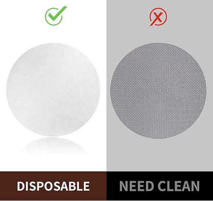 1000 Pcs Coffee Paper Filter for Espresso Coffee Maker, 53 mm Unbleached Espresso Filter Puck Screen Portafilter Paper Compatible with Breville Barista, Ninja ES601 & ES701