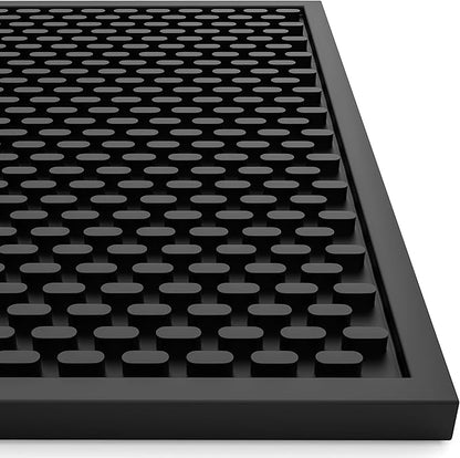 AXIESO Silicone Drip Mat - 1/2 Inch Thick, Heat-Resistant and Food Safe - Counter Top, Coffee Bar or Restaurant - Drying Mat for Glasses - 18x12 Inches by AXIESO