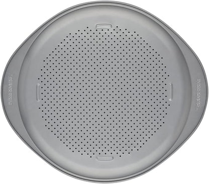 Farberware GoldenBake Nonstick Baking Sheet and Pizza Crisper Pan Set, 2 Piece, Gray