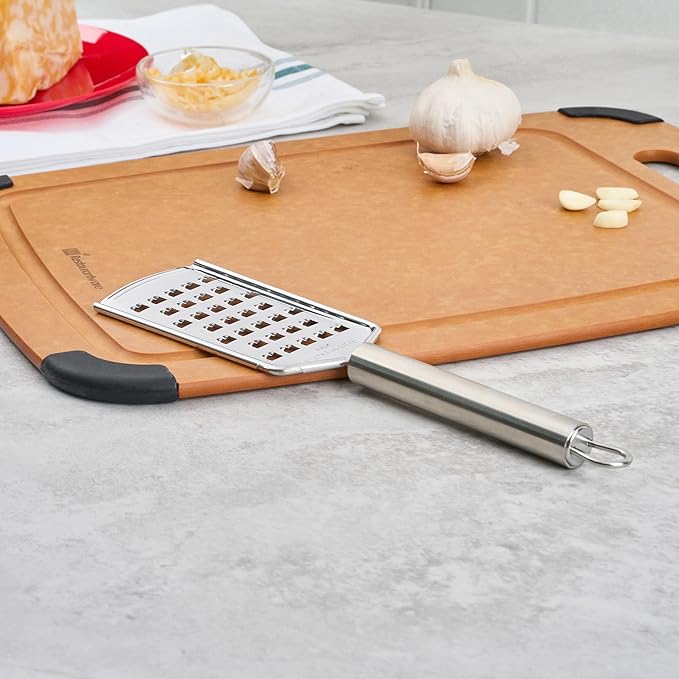 Restaurantware Stainless Steel Coarse Cheese Grater - German Standard Lemon Zester with Ergonomic Handle, Sharp Blades, Dishwasher Safe - Handheld Kitchen Grater for Parmesan, Garlic, Ginger - Image 6