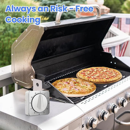 Kitchen Timers for Cooking, Chef Cooking Timer Clock with Loud Alarm,100% Mechanical Desk Timer - No Batteries Required - Magnetic Backing, Exquisite Stainless Steel Body - Countdown Reminder Magnetic - Image 8