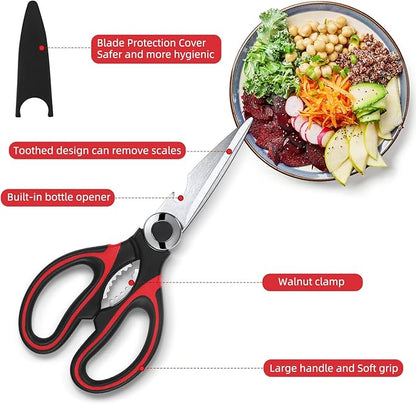 Kitchen Scissor For General Use 2-Packs,Heavy Duty Kitchen Raptor Meat Shears,Dishwasher Safe Cooking Scissors,Stainless Steel Multi-function Scissors For Food,Chicken,Poultry,Fish,Herbs - Image 2