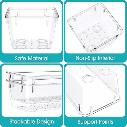 StorMiracle 33 PCS Clear Plastic Drawer Organizers Set, 4 Size Desk Drawer Organizer Trays for Makeup, Jewelry, Kitchen Utensils, Gadgets and Office Accessories - Image 3