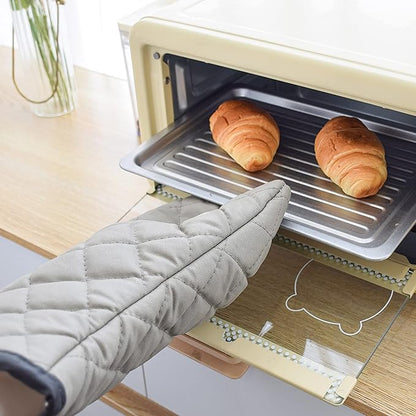 ARCLIBER Oven Mitts 1 Pair of Quilted Terry Cloth Cotton Lining,Extra Long Professional Classic Oven Mitt Heat Resistant Kitchen Oven Gloves,16 Inch - Image 4