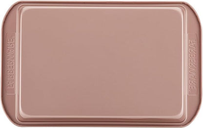 Farberware Baking Nonstick Cake Pan, Rectangle, 9 Inch x 13 Inch, Red Rose Gold