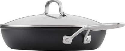 KitchenAid Hard Anodized Induction Nonstick Fry Pan/Skillet with Lid, 12.25 Inch, Matte Black - Image 7