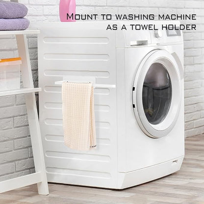 Magnetic Paper Towel Holder,White Towel Bar Rack for Refrigerator BBQ Grills Griddles Toolbox RVs Tailgates,Heavy Duty Strong Magnet Backing,12”(L) x 3”(H),Fit Most US Paper Roll
