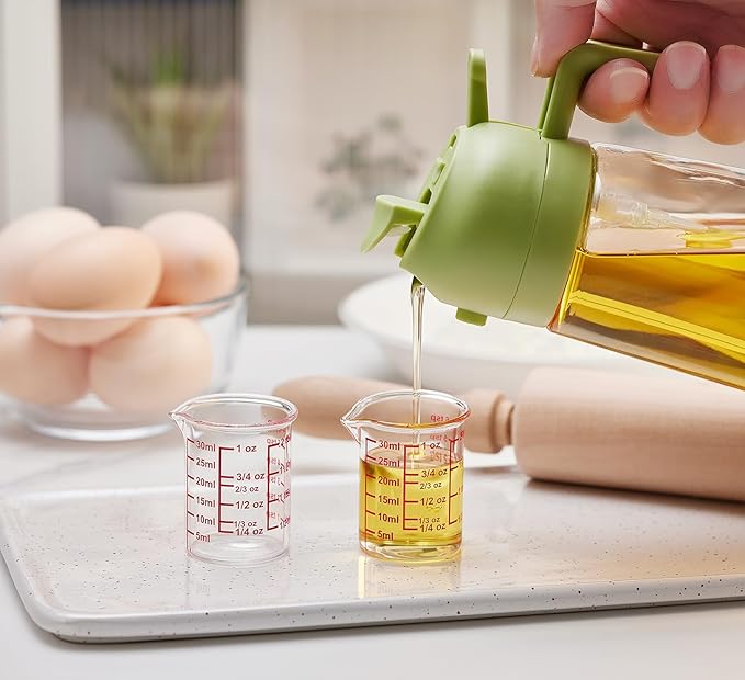 High Borosilicate Glass Measuring Cup with V-Shaped Spout, 30ml (1oz) | Pack of 2 – Precision Glass Measuring Cup for Kitchen & Bar - Image 5