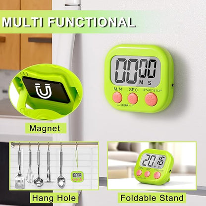 ZILLEEN Classroom Timer for Kids Teachers 2 Pack Digital Timers, White & Green - Image 2