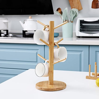 MyLifeUNIT Mug Holder Tree, Coffee Cup Holder with 6 Hooks (Yellow) - Image 2