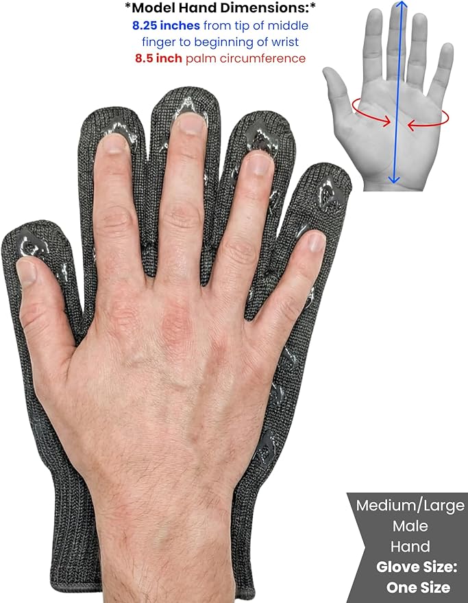 Oven Gloves with Fingers - 932°F Extreme Heat Proof and Cut Resistant Mitts for Kitchen, BBQ, Grill, Baking, Fire Pit - EN407 Certified with Non-Slip Silicone Grip and Cotton Lined for Comfort - Image 5
