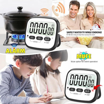 AyayaBoss 2-Pack Magnetic Kitchen Timers for Cooking, Digital Stop Watch Countdown Timer for Kids, Teachers, Classroom, Office, Exercise - Battery Included - Image 8