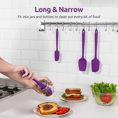 U-Taste Silicone Spatula Set with 600 Degrees Fahrenheit Heat Resistant (Purple) - Image 9