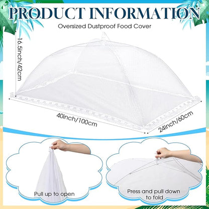 Leitee 3 Pcs Inflatable Serving Bar Kit Includes Salad Buffet Tray with Drain Plug Mesh Food Cover Food Drink Containers and Inflator for Ice Supplies Halloween Party Camping Picnic(Blue)