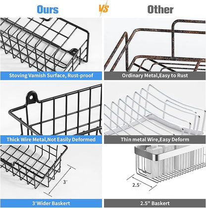Spice Rack Organizer Wall Mount, Spice Organization Storage Shelf for Cabinet Door, 4 Packs Wall Spice Rack Saving Space for Kitchen, Black - Image 7