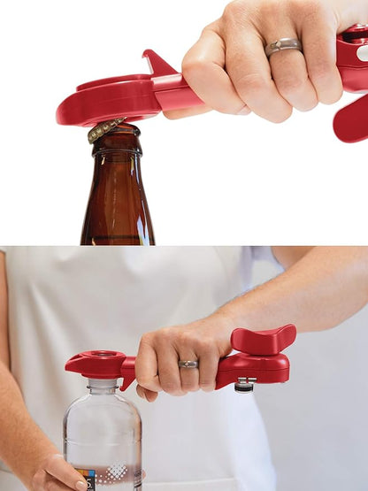 Kuhn Rikon 5-in-1 Auto Safety Master Opener for Cans, Bottles and Jars, White, 9 x 2.75 inches - Image 5
