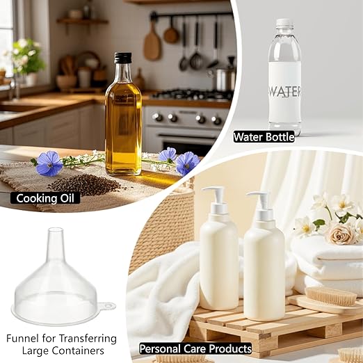 9 Pack Small Funnel Kit 3 Sizes with Droppers for Kitchen Bottles, Essential Oils, Capsules Pet Crafts - Image 4