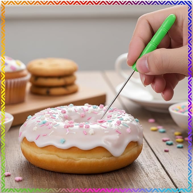 TIESOME 24Pcs Sugar Stir Needle Scriber Needle Biscuit Icing Pin DIY Baking Pin Stainless Steel Pin Cake Decorating Needle Tool