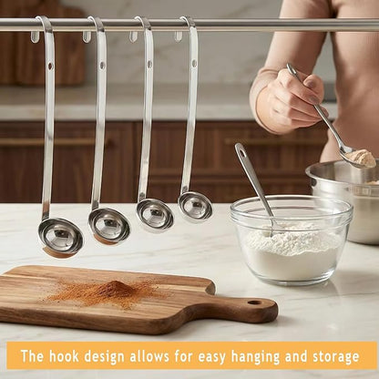 Markeny 4 Pieces Stainless Steel Soup Ladle Metal Handle Ladle with Pouring Rim,1oz/2oz/3oz/4oz Set Ladles for Cooking Soup Sauce - Image 3