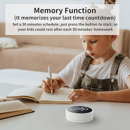 VOCOO Digital Kitchen Timer - Magnetic Countdown Countup Timer with Large LED Display Volume Adjustable, Easy for Cooking and for Seniors and Kids to Use (White) - Image 4
