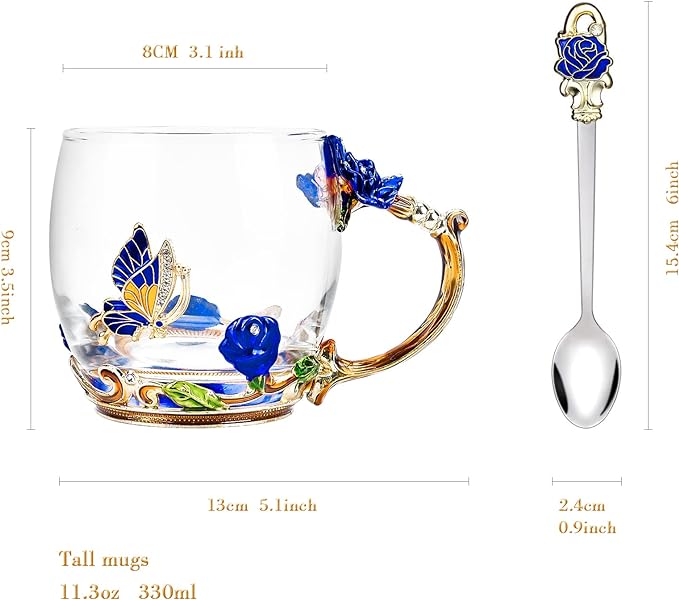 OEAGO Unique Gifts for Women Mom Coffee Mugs Gifts for Women Birthday Unique Blue Tea Cup Gifts for Women Who Have Everything Womens Gifts for Christmas - Image 2