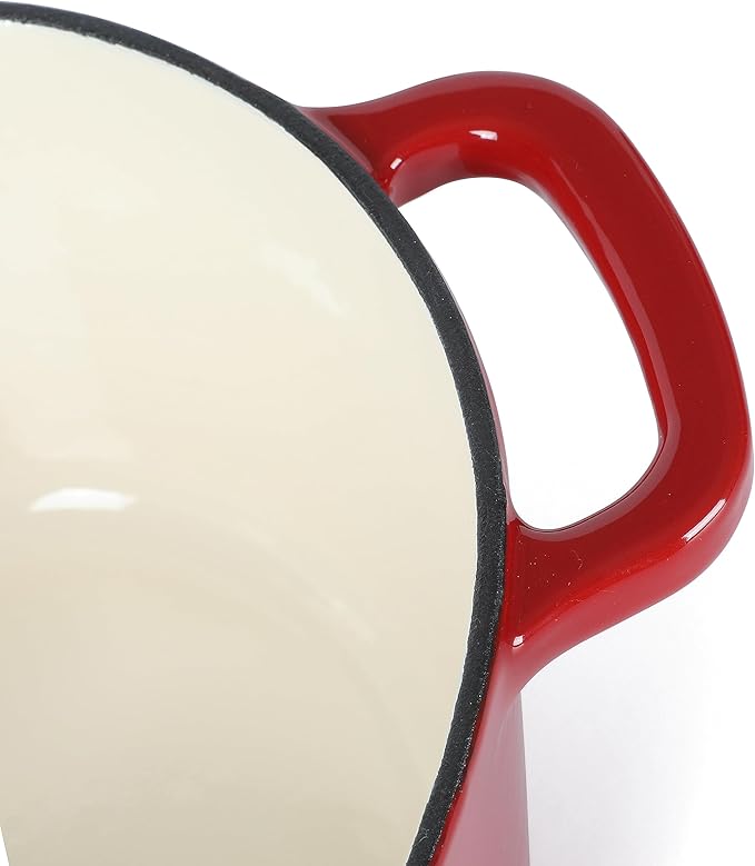 Martha Stewart Heart Shaped Enamel Cast Iron 2-Quart Dutch Oven - Red - Image 5