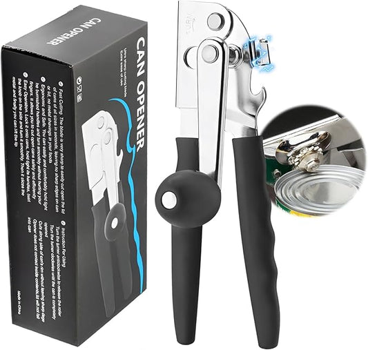 Commercial Can Opener Manual Heavy Duty Stainless Steel Handheld Smooth Edge Can Opener for Seniors for Kitchen by Roryimke
