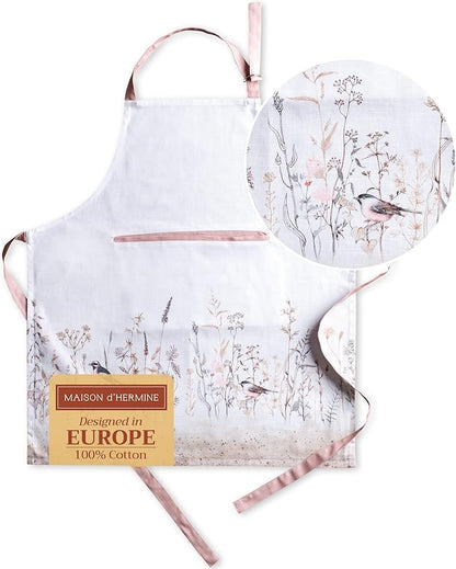 Maison d' Hermine 100% Cotton Apron for women with Pocket Kitchen Chef Apron for Men Cooking Mothers Day Gifts by MaisondHermine