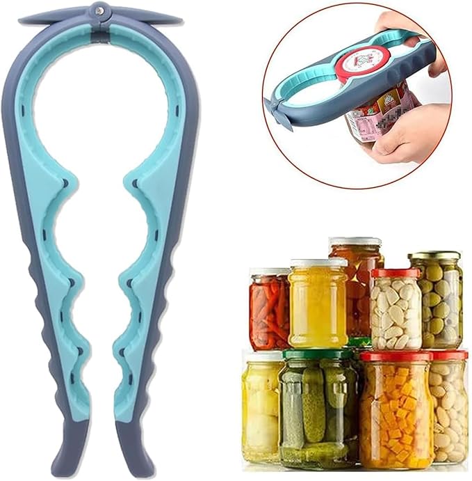 Bottle Opener for Arthritic Hand,Jar Opener for Old People, Children, Women, Those with Weak Hands,Multifunctional Kitchen Gadgets (04-Blue) - Image 3