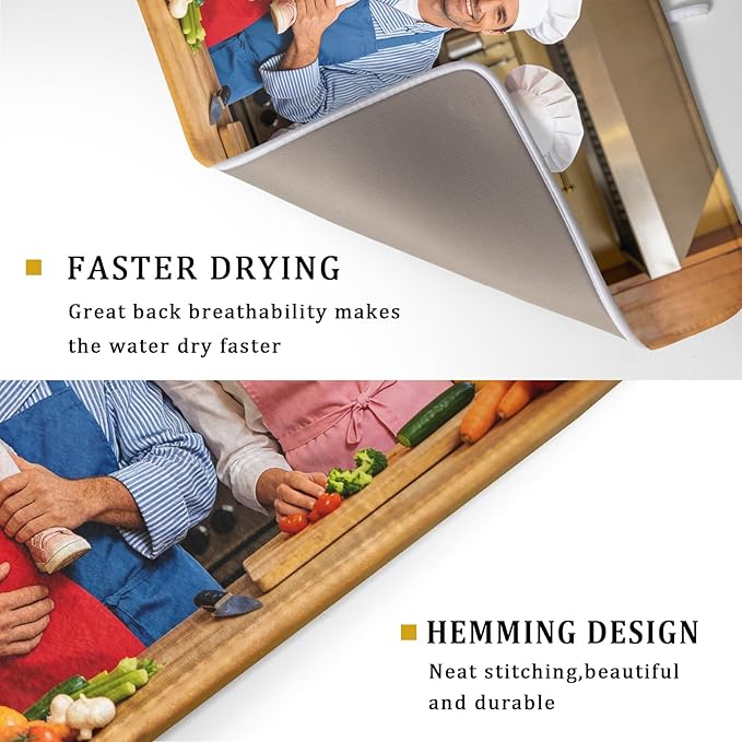 Custom Personalized Dish Drying Mat for Kitchen Counter Customized Dying Pad with Picture Text Home Decor Large - Image 3