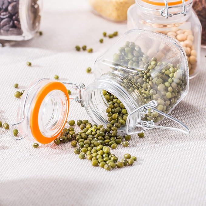 Encheng 4 oz Glass Jars With Airtight Lids And Leak Proof Rubber Gasket,Small Mason Jars With Hinged Lids For Kitchen, Mini Spice Jars With Twine And Tags Labeling 30 Pack - Image 7