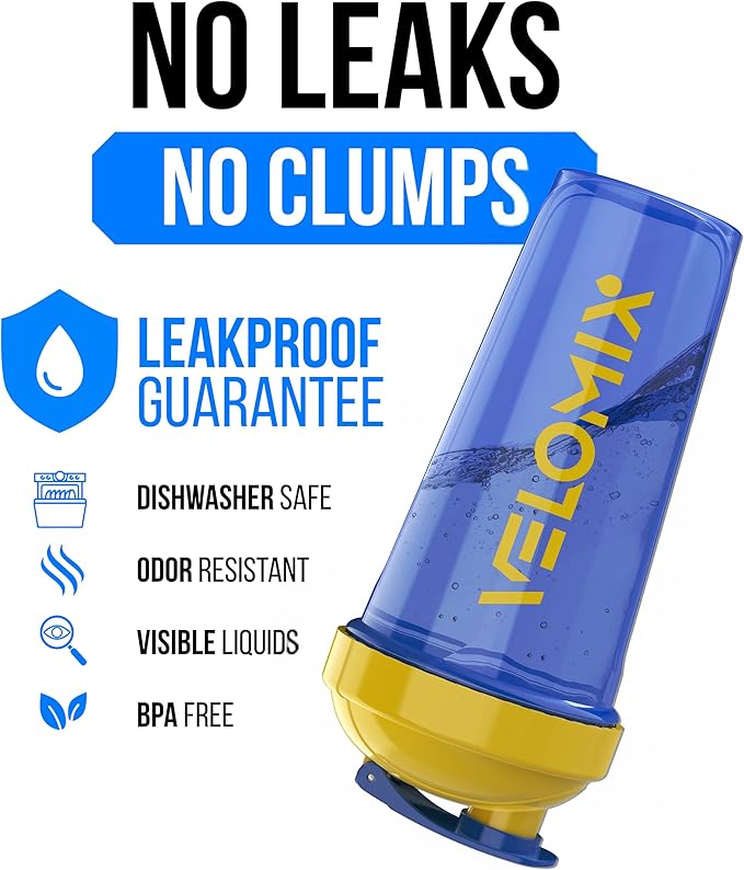 VELOMIX -2 Pack- 28 oz Protein Shaker Bottles for Protein Mixes - 2x Wire Whisk | Leak Proof Shaker Cups for Protein Shakes and Pre Workout | Protein Shaker Bottle Pack (B9) Stand Strong Pack