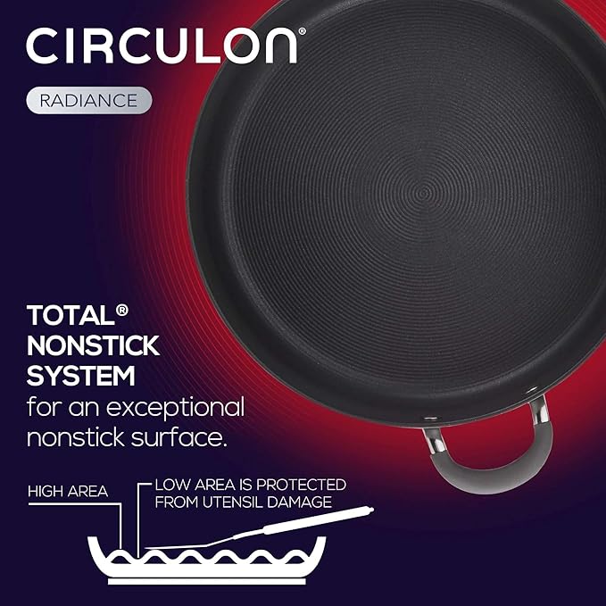 Circulon 83905 Radiance [hard anodized] Nonstick Frying pan set / Skillet Set - 8.5 Inch and 10 Inch, Gray - Image 5