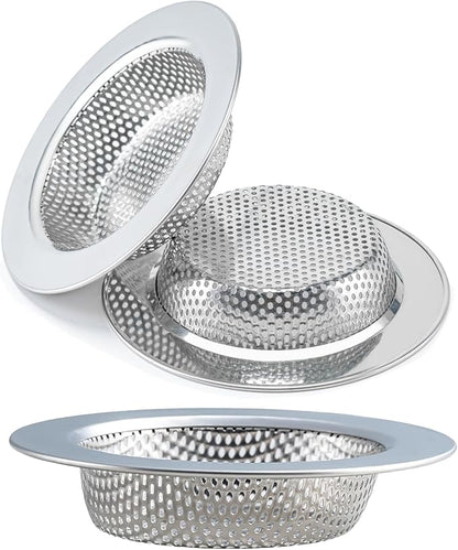 Honmein 3 Pcs Sink Strainer for Most Kitchen Sink Drain Basket, Upgraded Double-Layer Safe Design Kitchen Sink Strainer (Outer Diameter 4.5 Inch) by Honmein