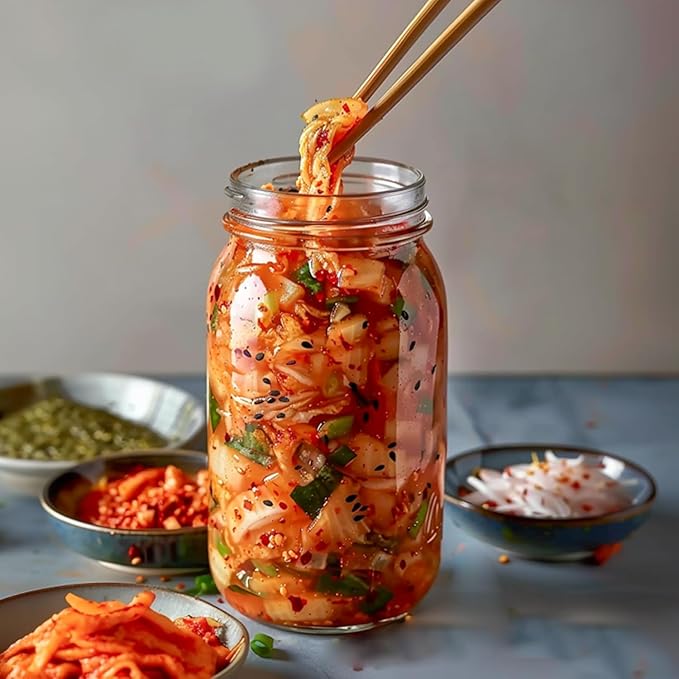 ComSaf Half Gallon Mason Jar 64oz 3Pcs, Wide Mouth Mason Jars with Lids and Seal Bands, Large Glass Canning Jars for Suntea, Pickling, Sourdough, Fermentation, Salad, Meal Prep, Food Pantry Storage