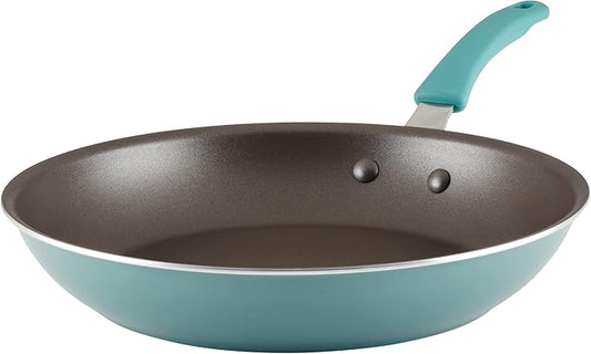 Rachael Ray Cook + Create Nonstick Frying Pan/Skillet, 12.5 Inch, Agave Blue by RachaelRayKitchenware