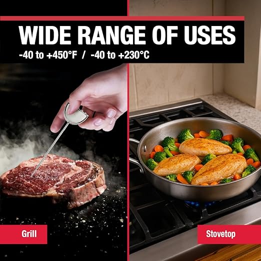 CDN Waterproof Digital Thermometer Long 4.75" Stem, NSF Certified, Ideal for for Bread Baking, Cooking, Brewing - DTQ450X - Image 4