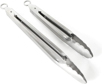Martha Stewart Richburn 2-Piece Stainless Steel Tongs Set – 12-Inch and 9-Inch Kitchen Tongs for Grilling, Serving, and Cooking - Image 5