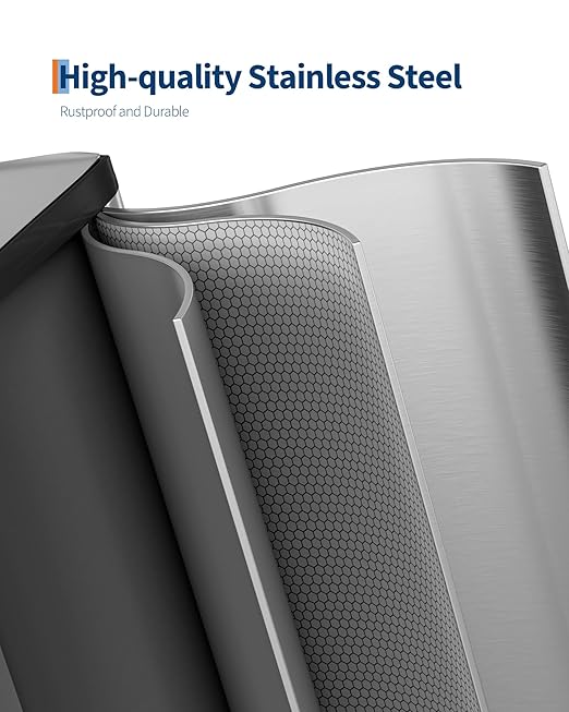 Garvee 2-in-1 Kitchen Trash and Recycle Combo, 30L (2 x 8 Gal) Stainless Steel Step Trash Can with Soft-Close Lid, Dual Compartment Garbage Bin for Kitchen - Image 3