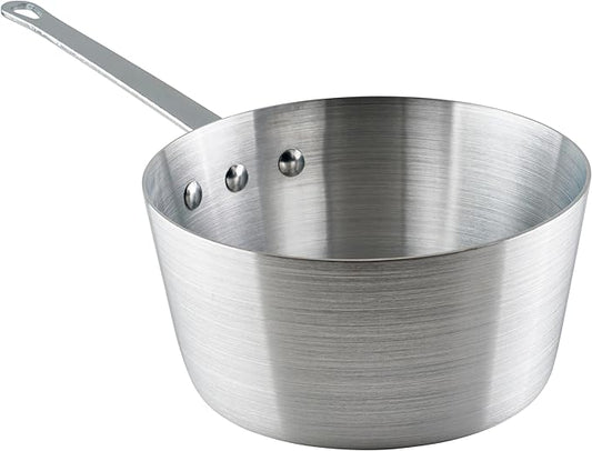 Winco Heavy-Duty Aluminum Tapered Sauce Pan, 3mm, 3.75 Quart by Winco