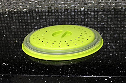 Dependable Industries' 2-in-1 Collapsible Microwave Splatter Guard Cover & Vegetable Washing Colander: The Ultimate Space-Saving Kitchen Essential