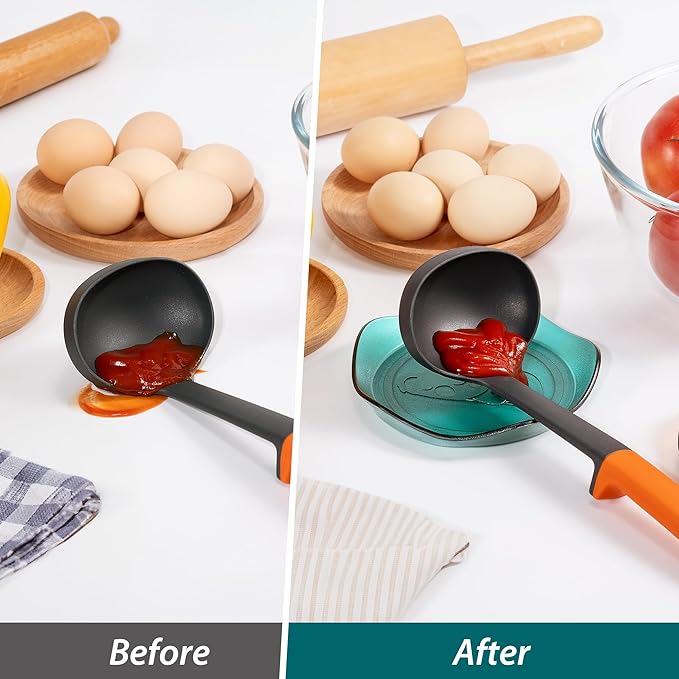 Li&Zhao Spoon Rest for Stove Top - 4 PCS Stove Spoon Holder for Kitchen Counter Pot Lid Holder Coffee Spoon Rest Utensil Rest Cooking