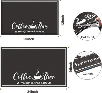 CooRug Absorbent Coffee Mat, Fashion Dish Drying Mat for Kitchen Counter Coffee Bar Accessories Espresso Machine Dish Rack 16" x 24" Black - Image 6