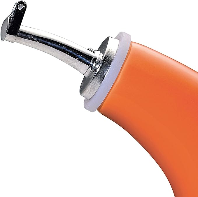 Rachael Ray Solid Glaze Ceramics EVOO Olive Oil Bottle Dispenser with Spout - 1 Piece, Orange - Image 3