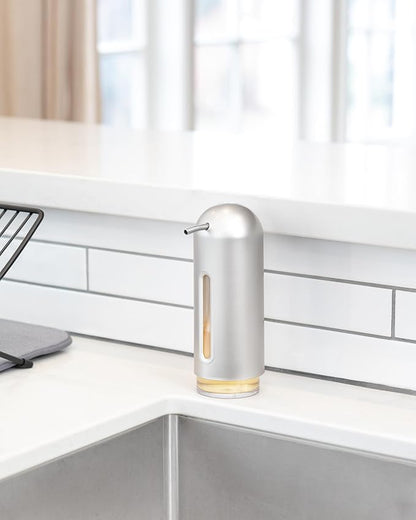 Umbra Penguin 12 oz (355ml) Soap Pump, Kitchen Soap Dispenser, Also Works with Hand Sanitizer, Nickel - Image 2