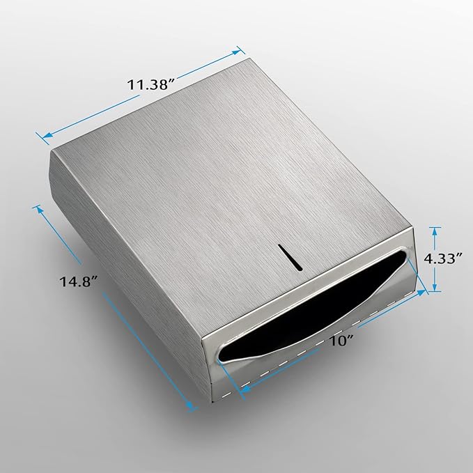 Paper Towel Dispenser Wall Mount - Multifold Trifold Paper Towel Dispensers, Large Capacity Stainless Steel Tissue Holder, Suitable for Bathrooms and Public Places - Image 3