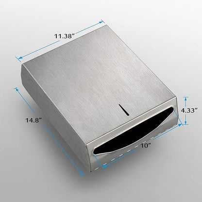 Paper Towel Dispenser Wall Mount - Multifold Trifold Paper Towel Dispensers, Large Capacity Stainless Steel Tissue Holder, Suitable for Bathrooms and Public Places - Image 3
