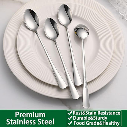 DEHOV 7.5 Inches Stainless Steel Iced Tea Spoons,Set Of 8 Long Stirring Spoons For Coffee,Cocktail,Ice Cream,Long Handle Iced Teaspoons,Latte Spoons For Mixing - Image 5
