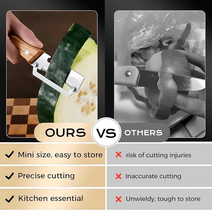 Multifunctional Vegetable Peeler for Kitchen 2 Pcs, Wooden Handle Peeler with Bottle Opener, Kitchen Peelers for Fruit Veggie Pumpkin - Image 6
