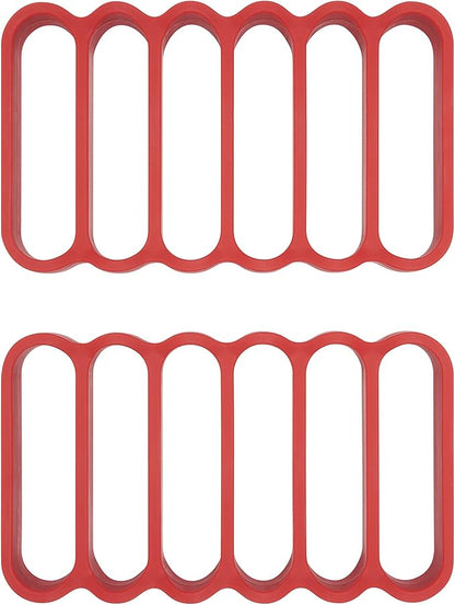 OXO - 11210100 OXO Good Grips Silicone Roasting Racks, 2-Pack,Red,Pack of 2